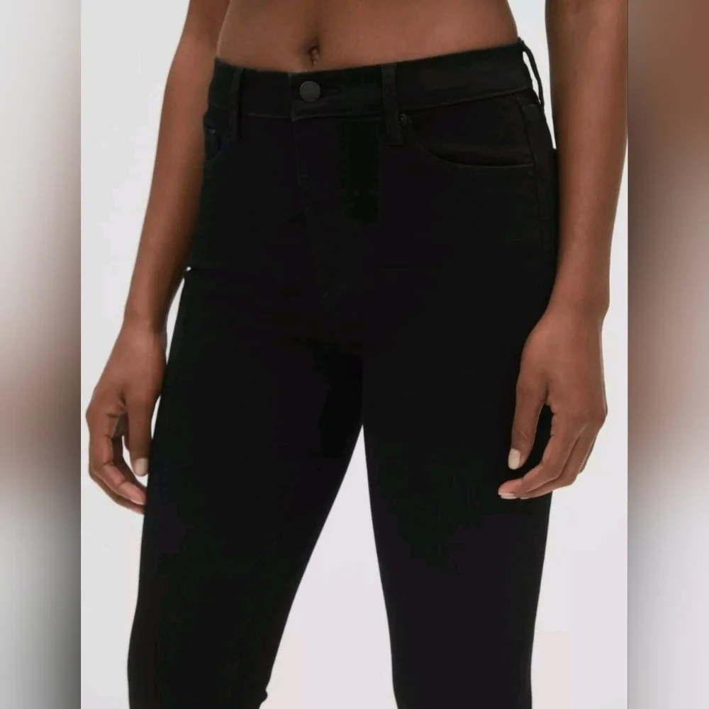 GAP High Rise Sculpt True Skinny Ankle Jeans RAW HEM Black Size 26/2 RT$99 NWT